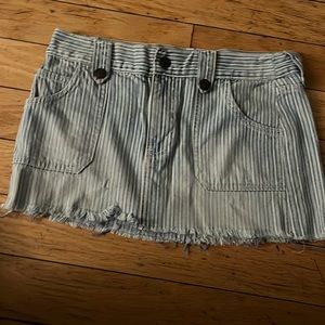 Hollister pin striped denim skirt